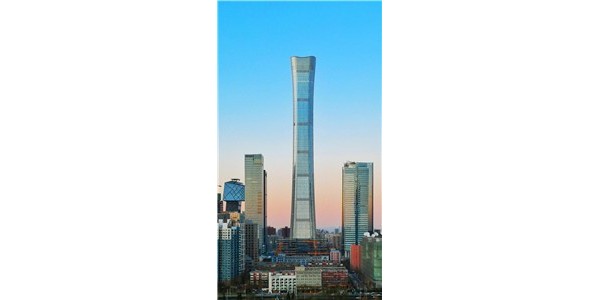 北京CBD核心區(qū)摩天大樓中國尊外墻裝飾裝修亮相交付使用